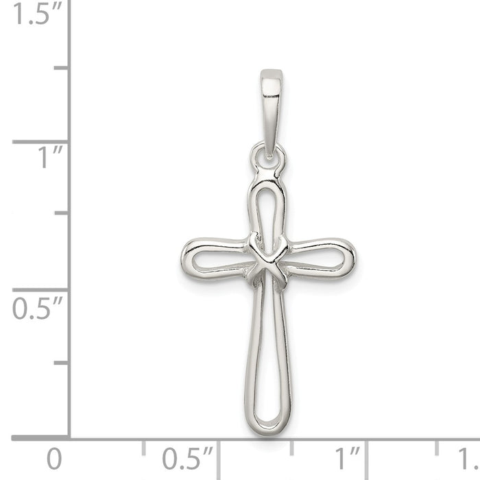 Million Charms 925 Sterling Silver Polished Relgious Cross Pendant