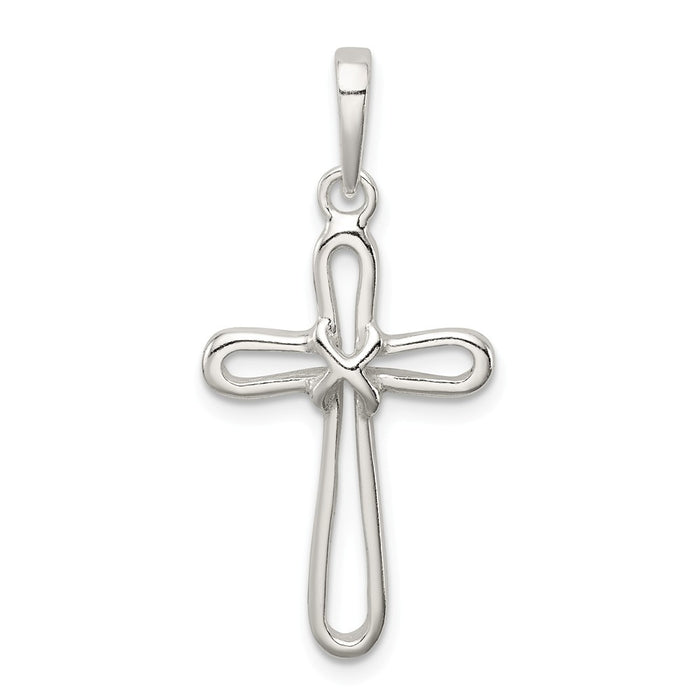 Million Charms 925 Sterling Silver Polished Relgious Cross Pendant