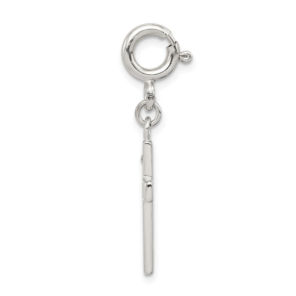 Million Charms 925 Sterling Silver (Cubic Zirconia) CZ Faith Relgious Cross Clip-On Charm