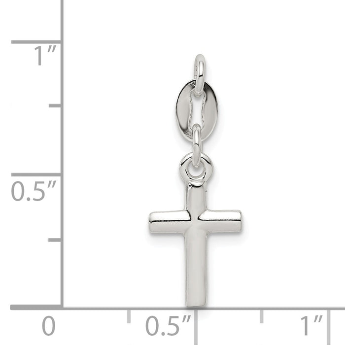 Million Charms 925 Sterling Silver Polished Relgious Cross Charm