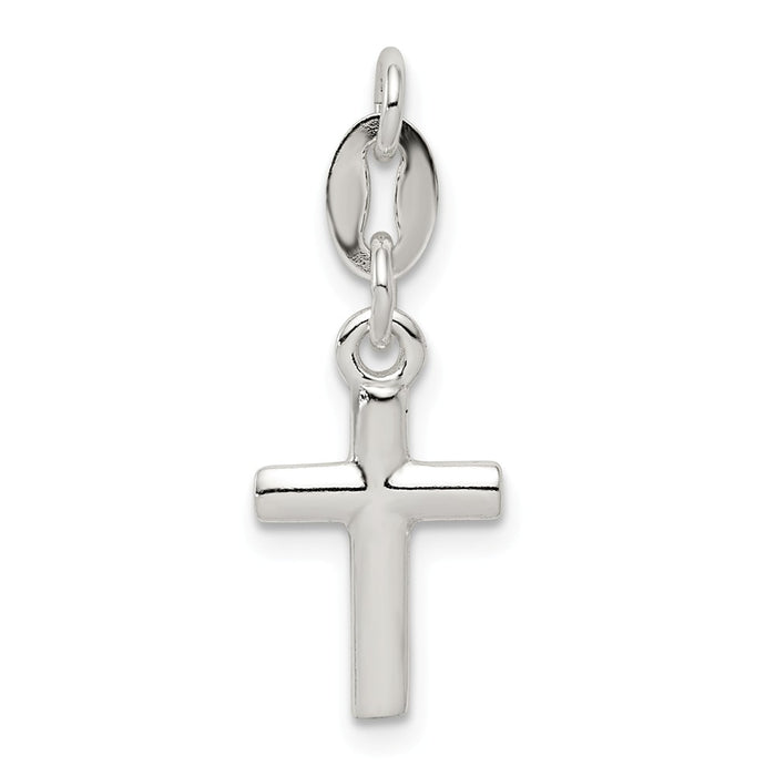 Million Charms 925 Sterling Silver Polished Relgious Cross Charm