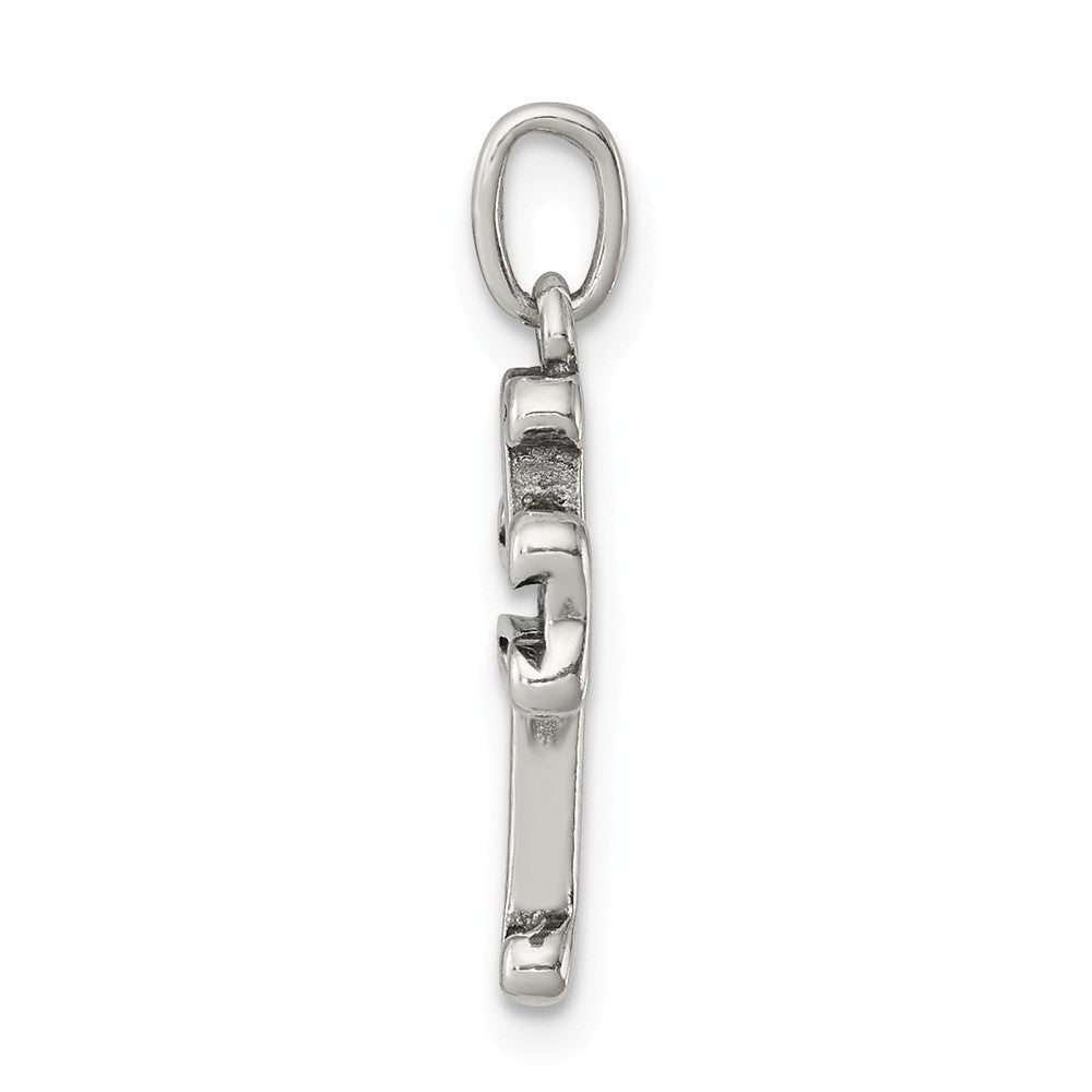 Million Charms 925 Sterling Silver Antiqued Relgious Cross Charm