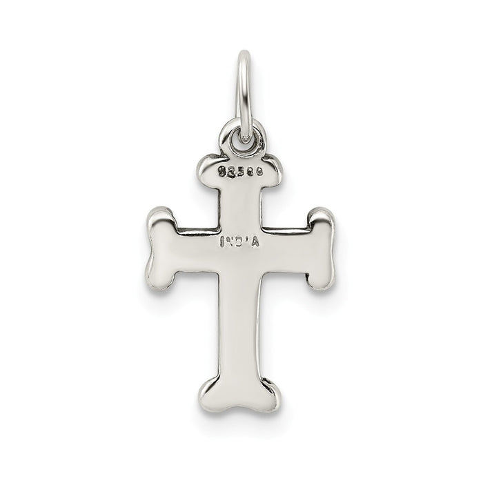 Million Charms 925 Sterling Silver Antiqued Relgious Cross Charm