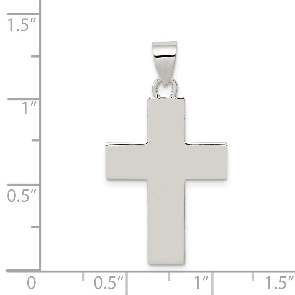 Million Charms 925 Sterling Silver Polished The Lords Prayer Relgious Cross Pendant