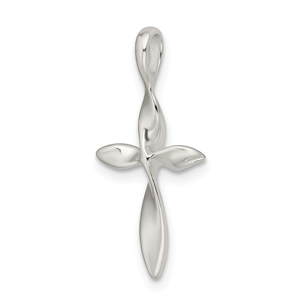 Million Charms 925 Sterling Silver Twisted Relgious Cross Pendant