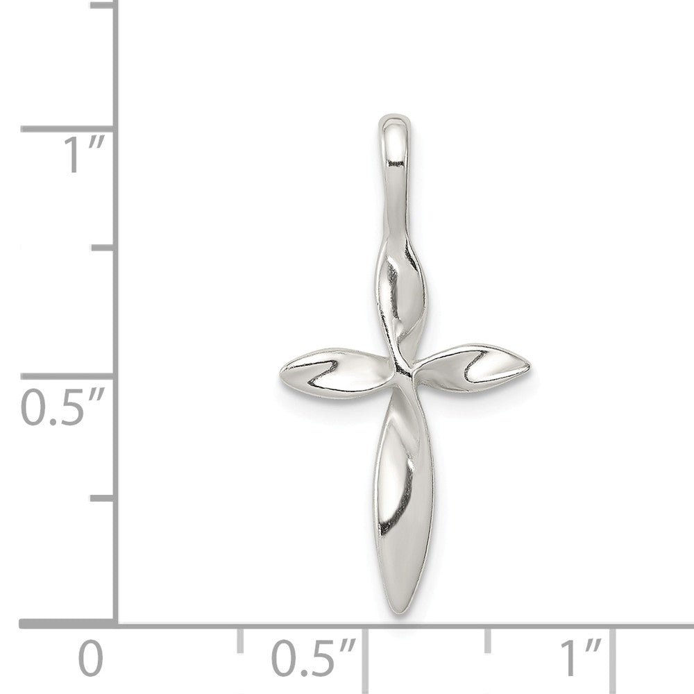 Million Charms 925 Sterling Silver Twisted Relgious Cross Pendant