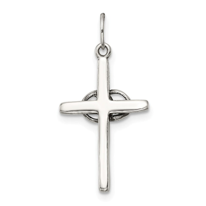 Million Charms 925 Sterling Silver Antiqued Wedding Relgious Cross Charm