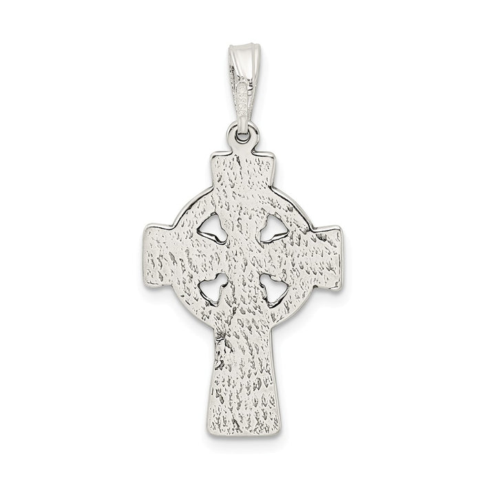 Million Charms 925 Sterling Silver Antiqued Celtic Relgious Cross Pendant