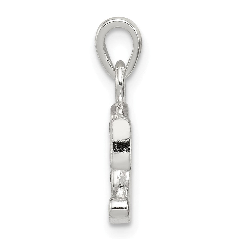 Million Charms 925 Sterling Silver (Cubic Zirconia) CZ Alphabet Letter Initial C Pendant