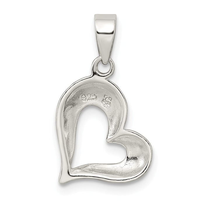 Million Charms 925 Sterling Silver Polished Heart Pendant