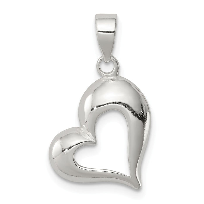 Million Charms 925 Sterling Silver Polished Heart Pendant