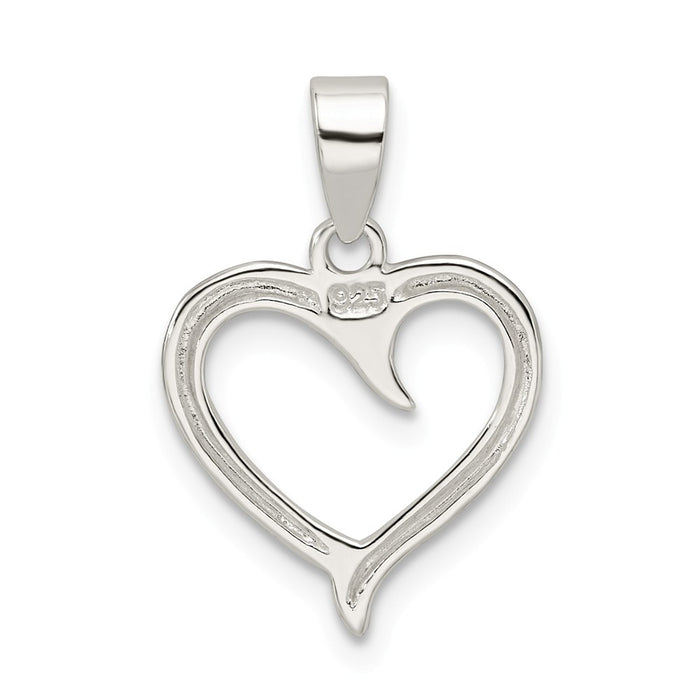 Million Charms 925 Sterling Silver Polished Heart Pendant