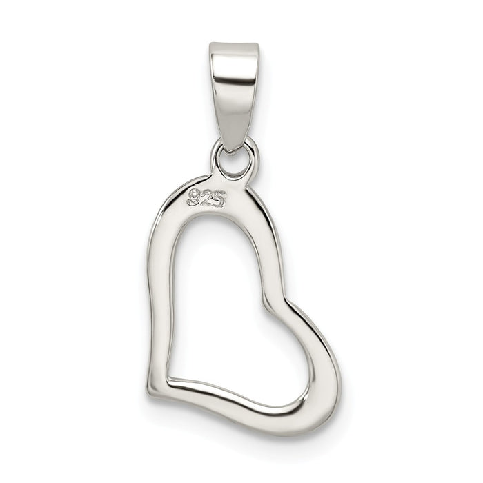 Million Charms 925 Sterling Silver Polished Heart Pendant