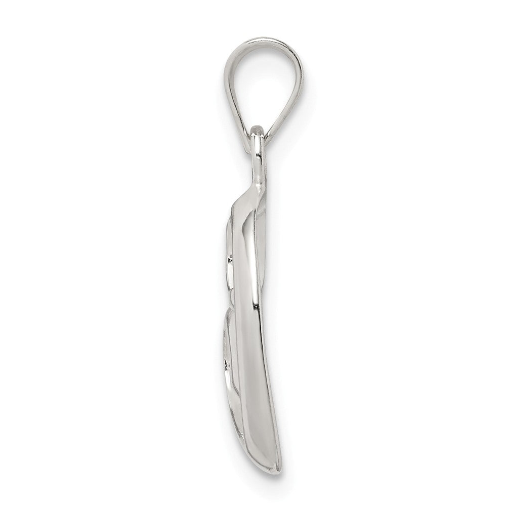 Million Charms 925 Sterling Silver Polished Fancy Swirl Heart Pendant