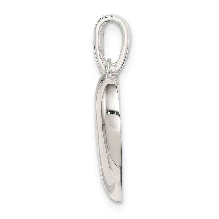 Million Charms 925 Sterling Silver Polished Heart Pendant