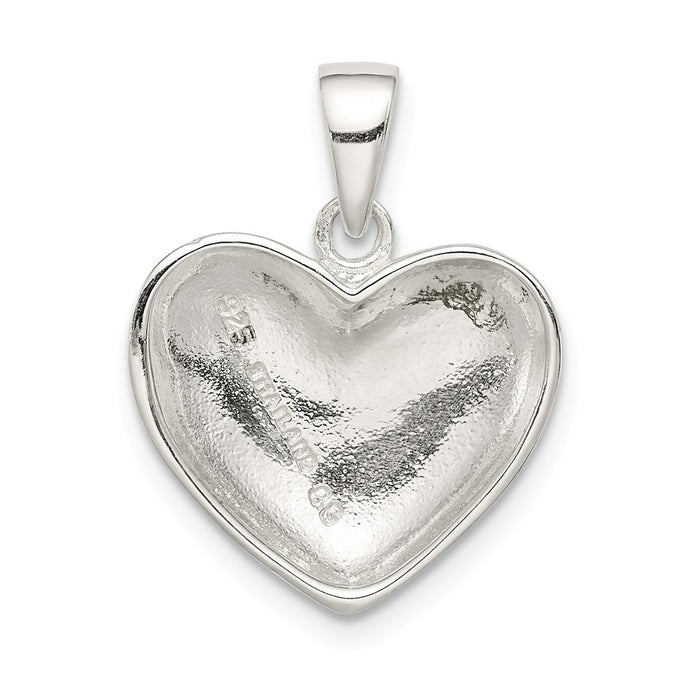 Million Charms 925 Sterling Silver Polished Heart Pendant