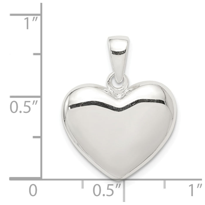 Million Charms 925 Sterling Silver Polished Heart Pendant