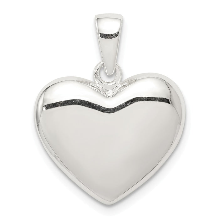 Million Charms 925 Sterling Silver Polished Heart Pendant
