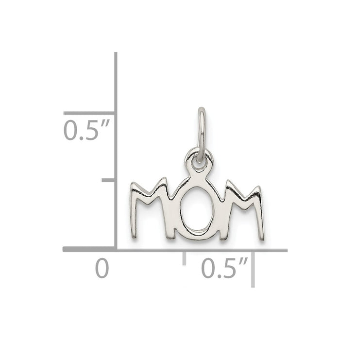 Million Charms 925 Sterling Silver Polished Mom Charm