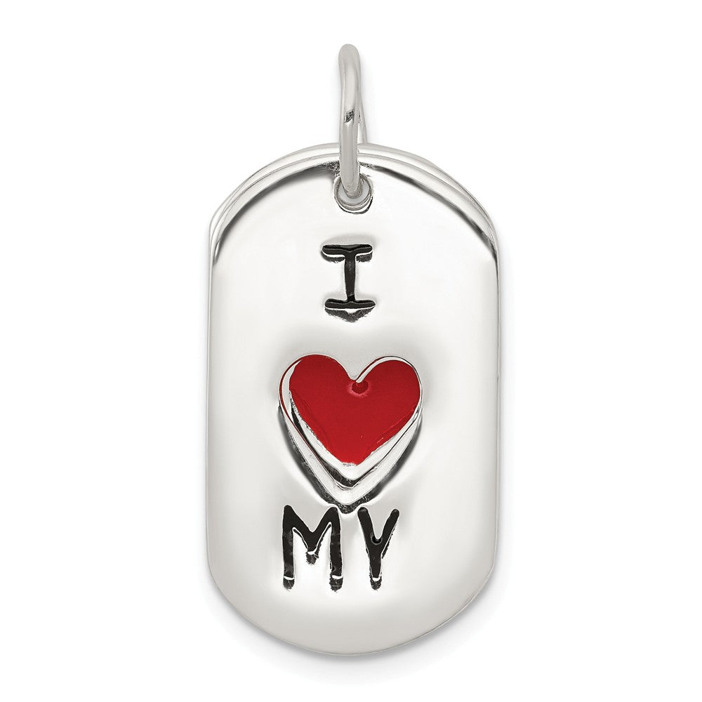 Million Charms 925 Sterling Silver I Love My Mom Moveable Pendant