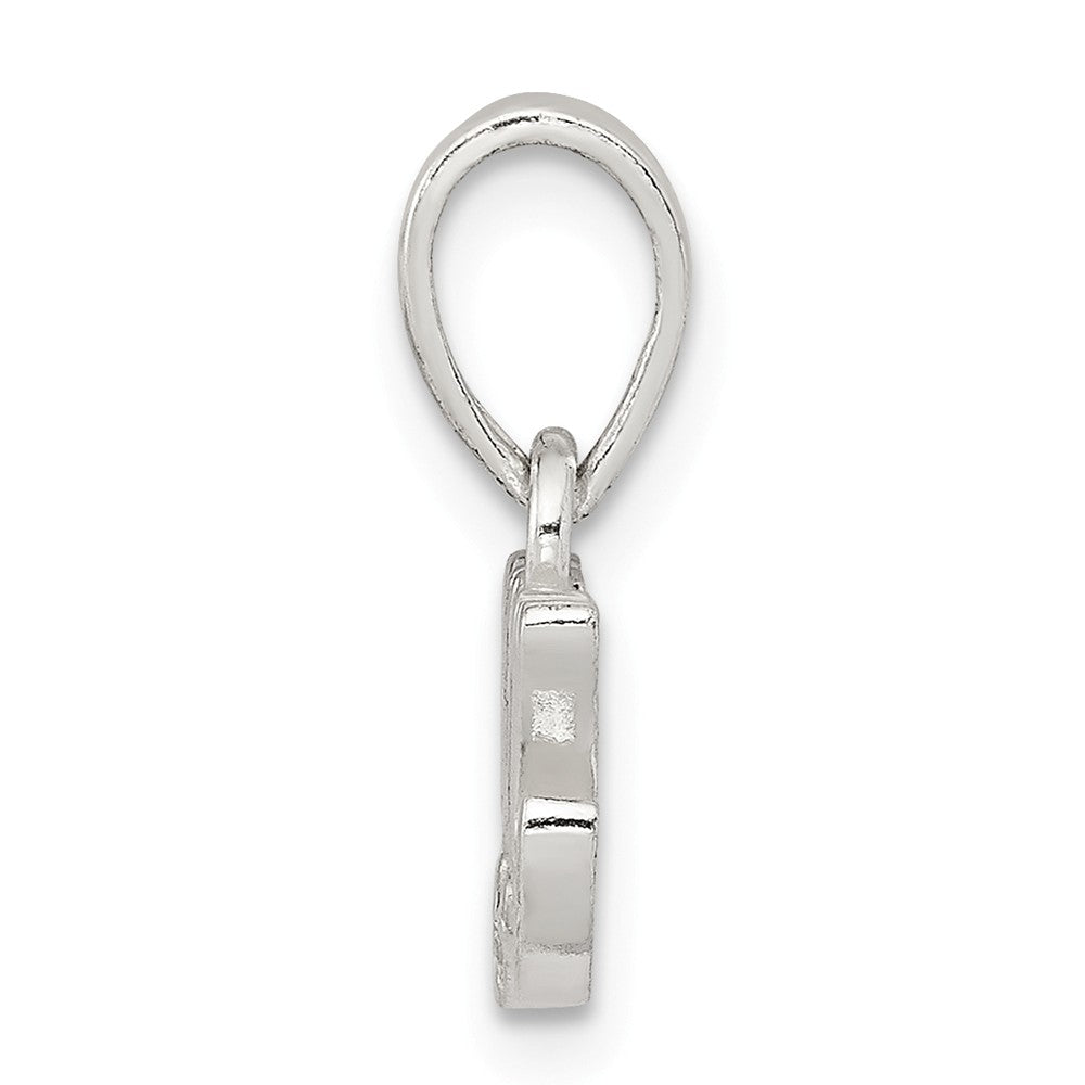 Million Charms 925 Sterling Silver (Cubic Zirconia) CZ Polished Mom Pendant