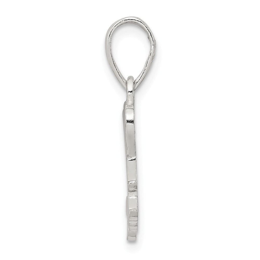 Million Charms 925 Sterling Silver Polished We Love You Mom Pendant