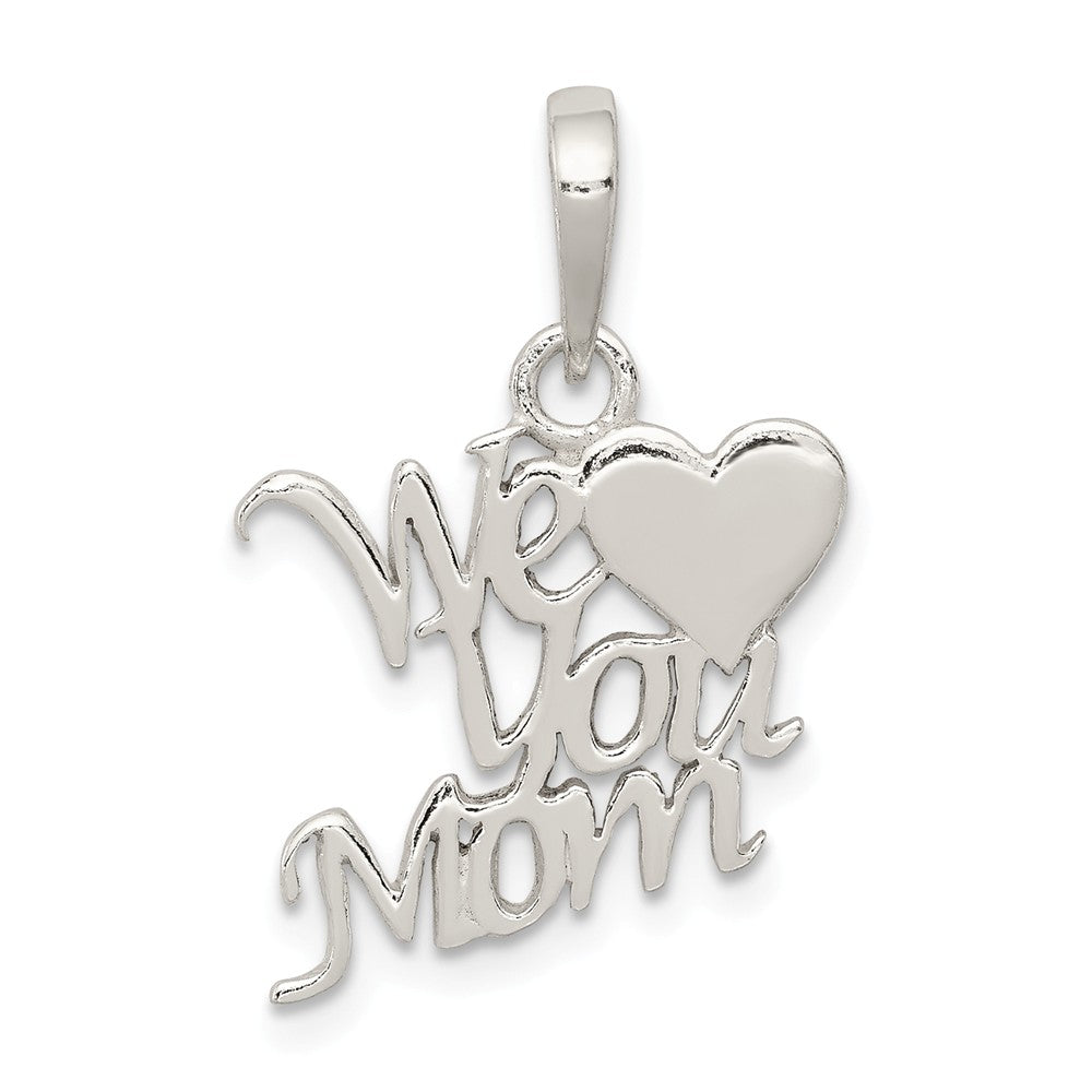 Million Charms 925 Sterling Silver Polished We Love You Mom Pendant