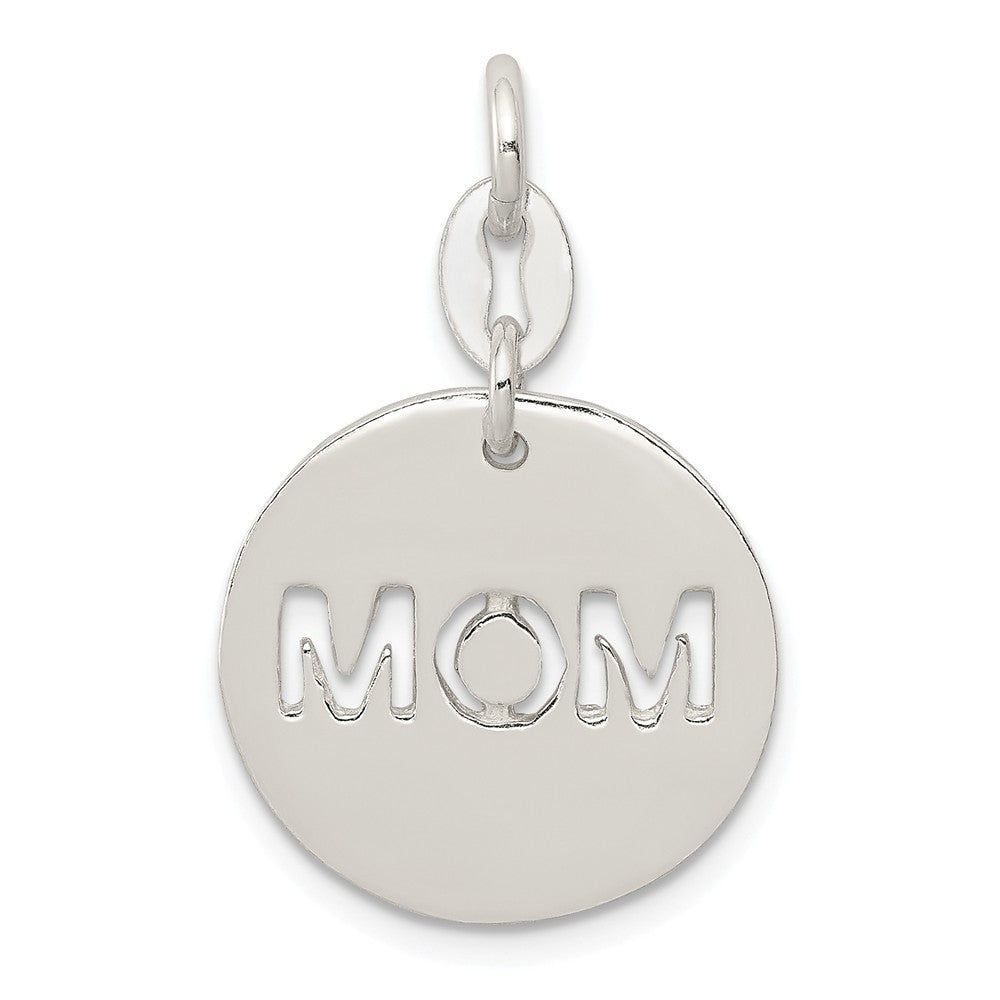 Million Charms 925 Sterling Silver Polished Circle Mom Charm