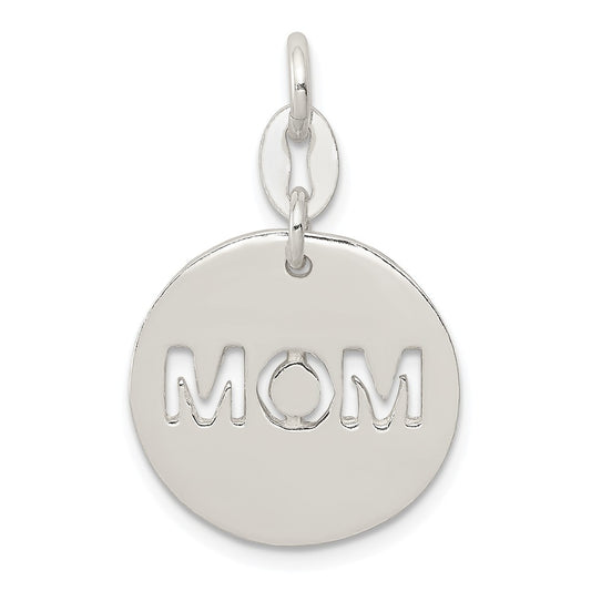 Million Charms 925 Sterling Silver Polished Circle Mom Charm