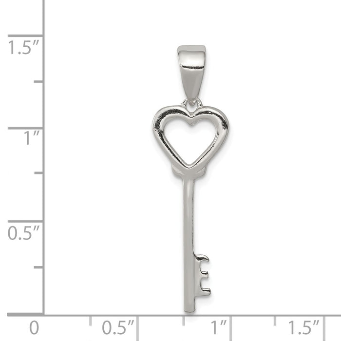 Million Charms 925 Sterling Silver Polished Key Pendant