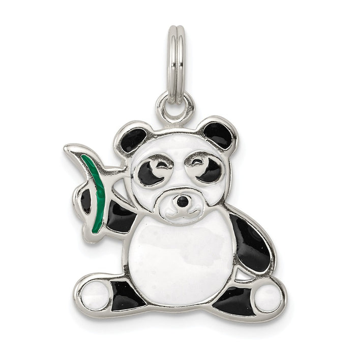 Million Charms 925 Sterling Silver Enameled Panda Bear Charm