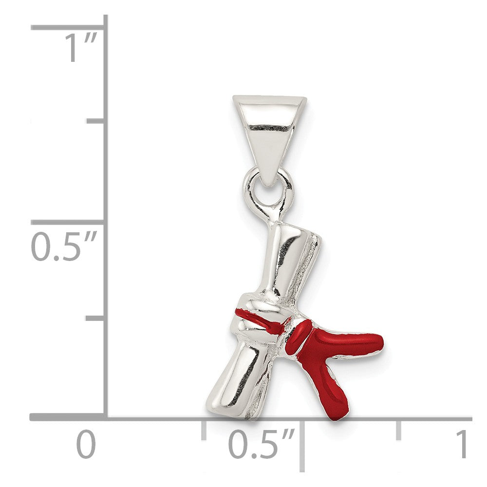Million Charms 925 Sterling Silver Enameled Diploma Charm