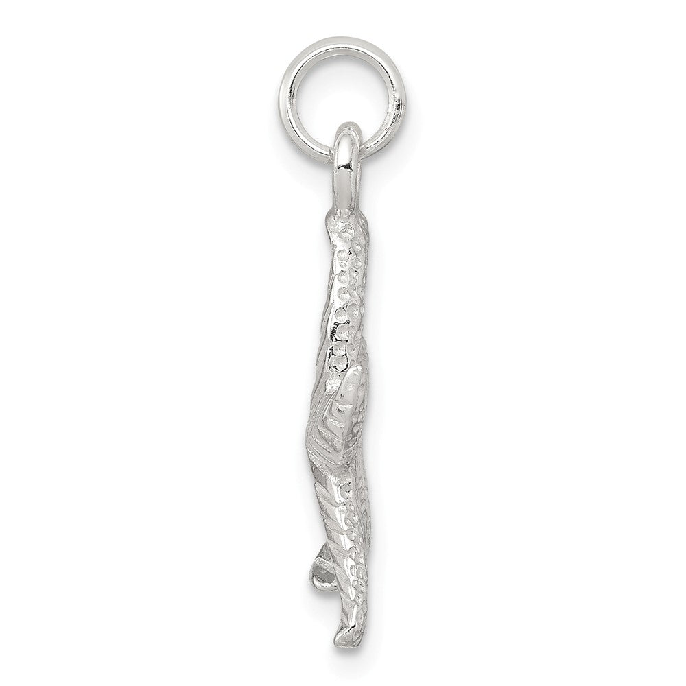 Million Charms 925 Sterling Silver Textured Nautical Starfish Pendant