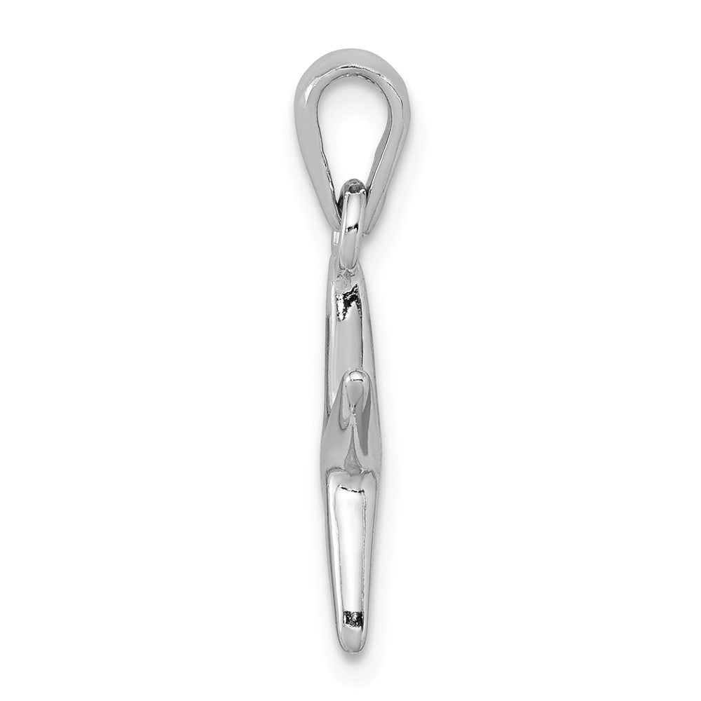 Million Charms 925 Sterling Silver Rhodium-Plated Polished Nautical Starfish Charm