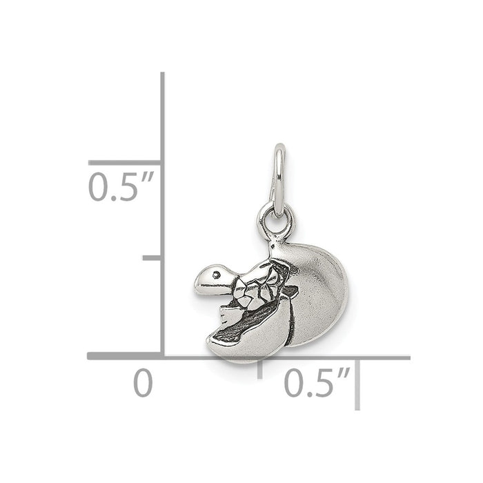 Million Charms 925 Sterling Silver Baby Turtle In Egg Charm