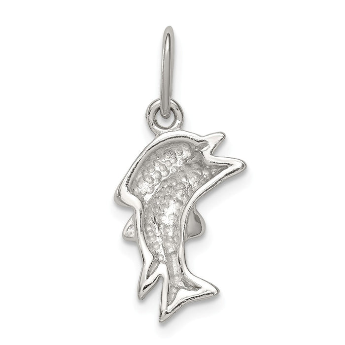 Million Charms 925 Sterling Silver Polished Dolphin Charm