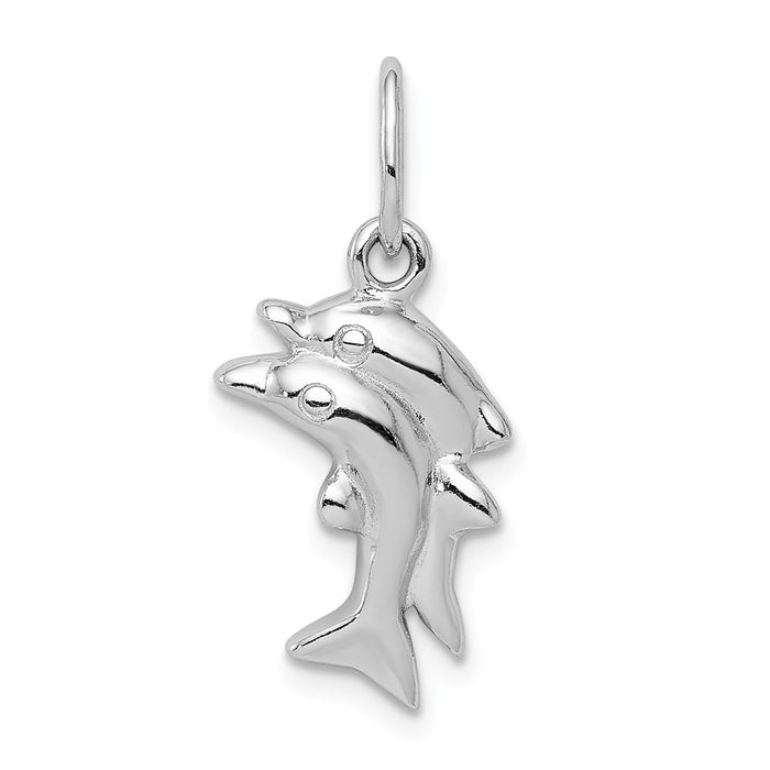 Million Charms 925 Sterling Silver Polished Dolphin Charm