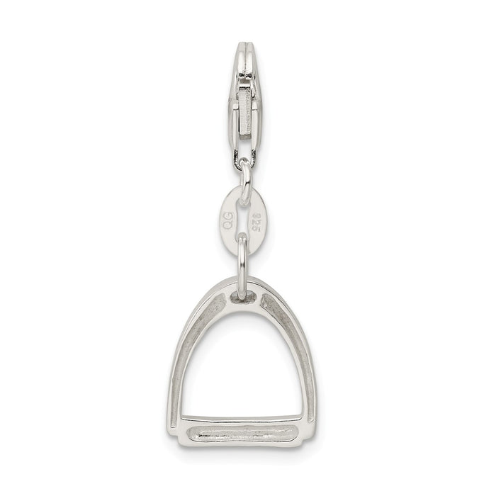 Million Charms 925 Sterling Silver Small Polished Horse Stirrup Charm