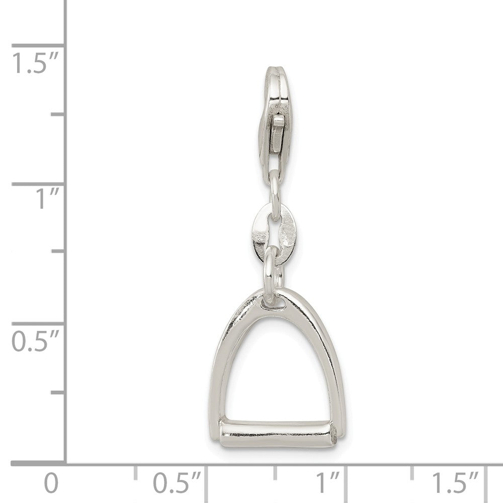 Million Charms 925 Sterling Silver Small Polished Horse Stirrup Charm