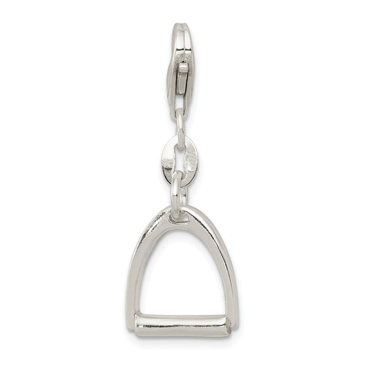 Million Charms 925 Sterling Silver Small Polished Horse Stirrup Charm