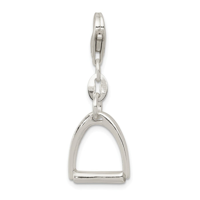 Million Charms 925 Sterling Silver Small Polished Horse Stirrup Charm