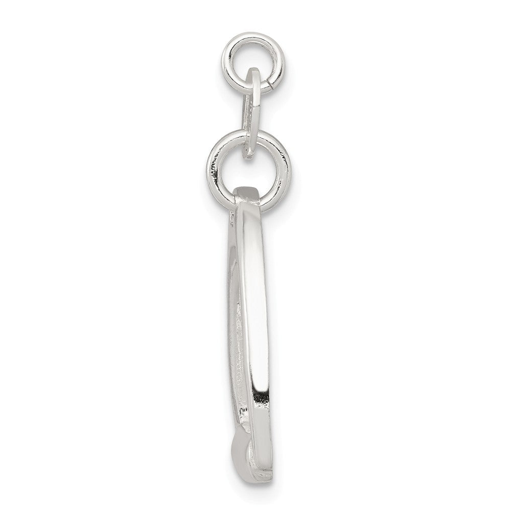Million Charms 925 Sterling Silver Large Polished Horse Stirrup Charm