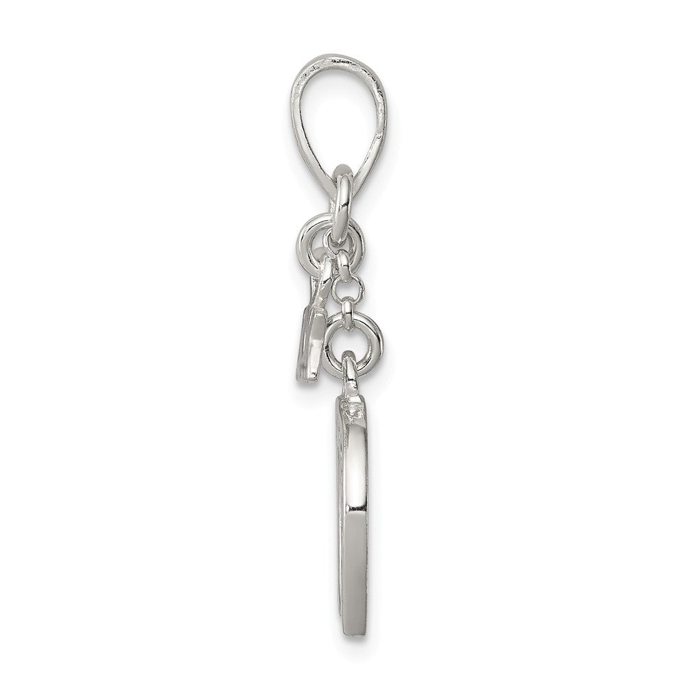 Million Charms 925 Sterling Silver Polished Luck & Horseshoe Pendant