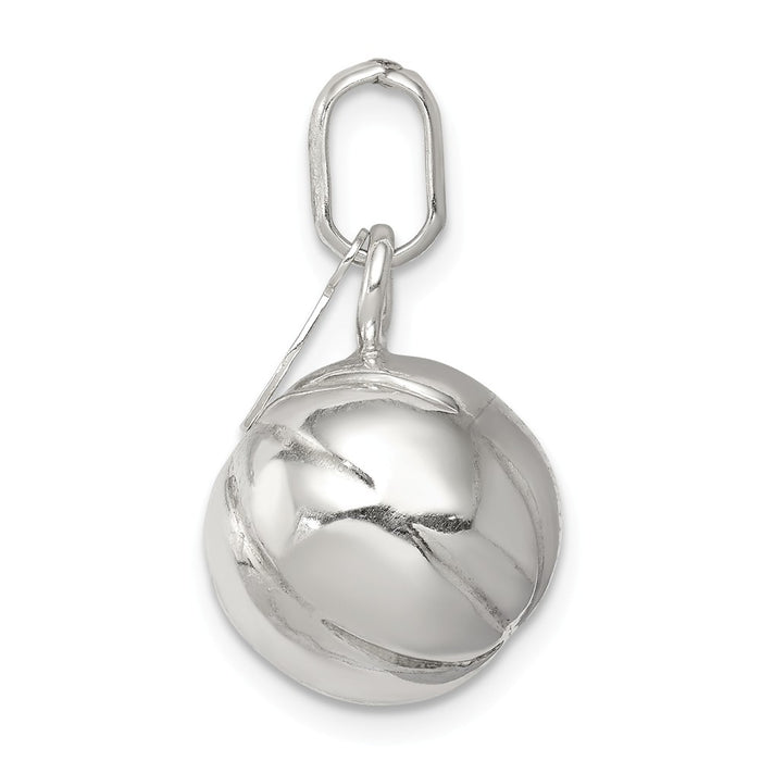 Million Charms 925 Sterling Silver 3D Sports Basketball Charm