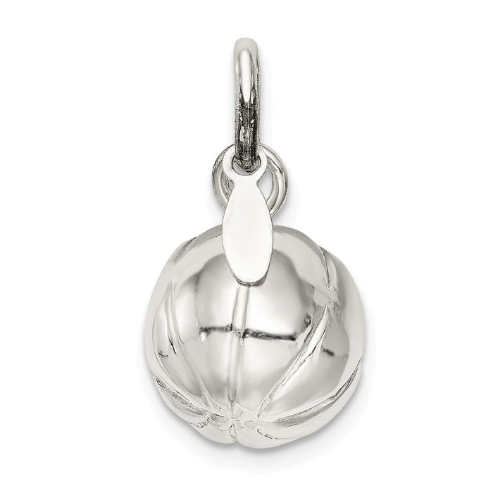 Million Charms 925 Sterling Silver 3D Sports Basketball Charm