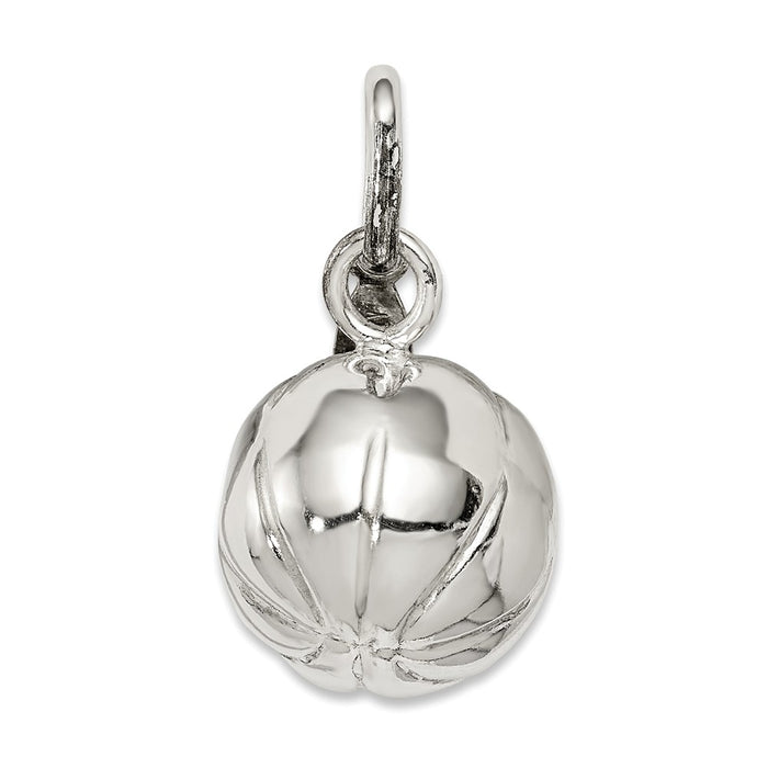 Million Charms 925 Sterling Silver 3D Sports Basketball Charm