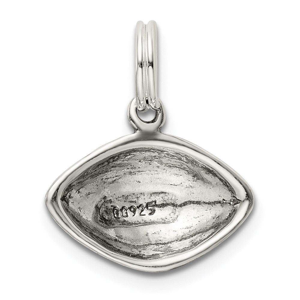 Million Charms 925 Sterling Silver Antiqued Sports Football Charm