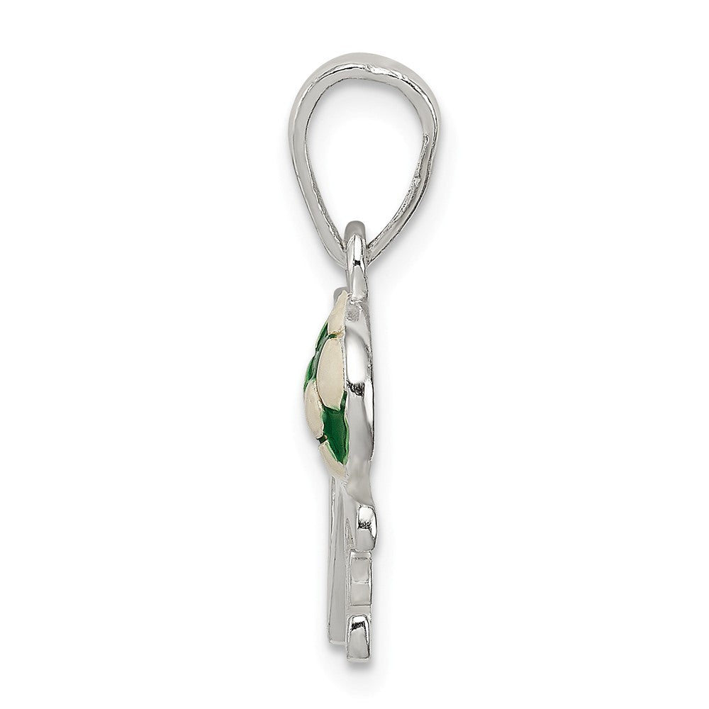 Million Charms 925 Sterling Silver Enameled & Polished Love Sports Soccer Pendant