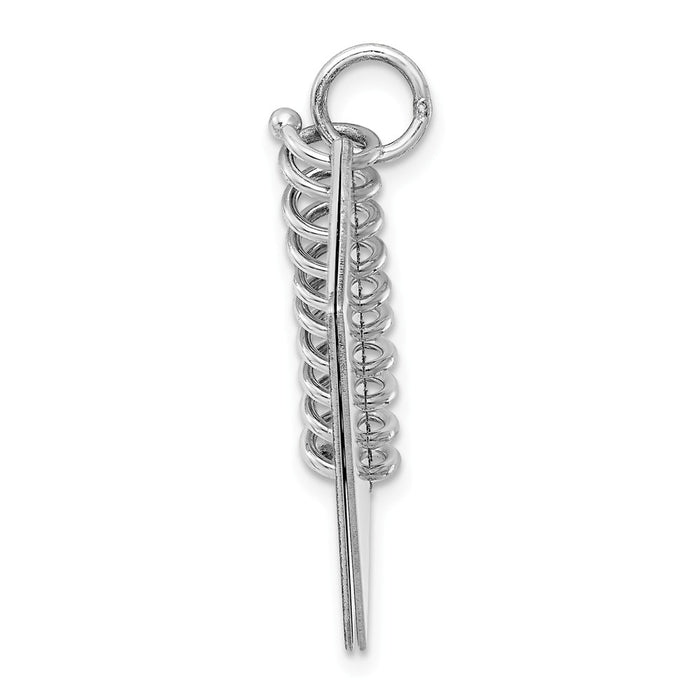 Million Charms 925 Sterling Silver Rhodium-Plated Personalizable Happy Birthday Card Charm