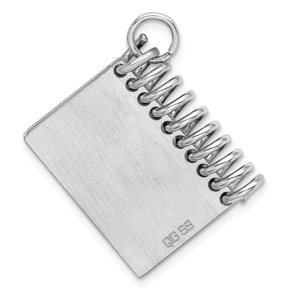Million Charms 925 Sterling Silver Rhodium-Plated Personalizable 1St Birthday Book Charm